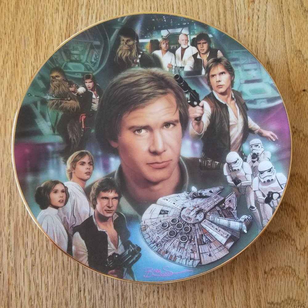 Star Wars Hamilton Collection Plate Hans Solo #1555C